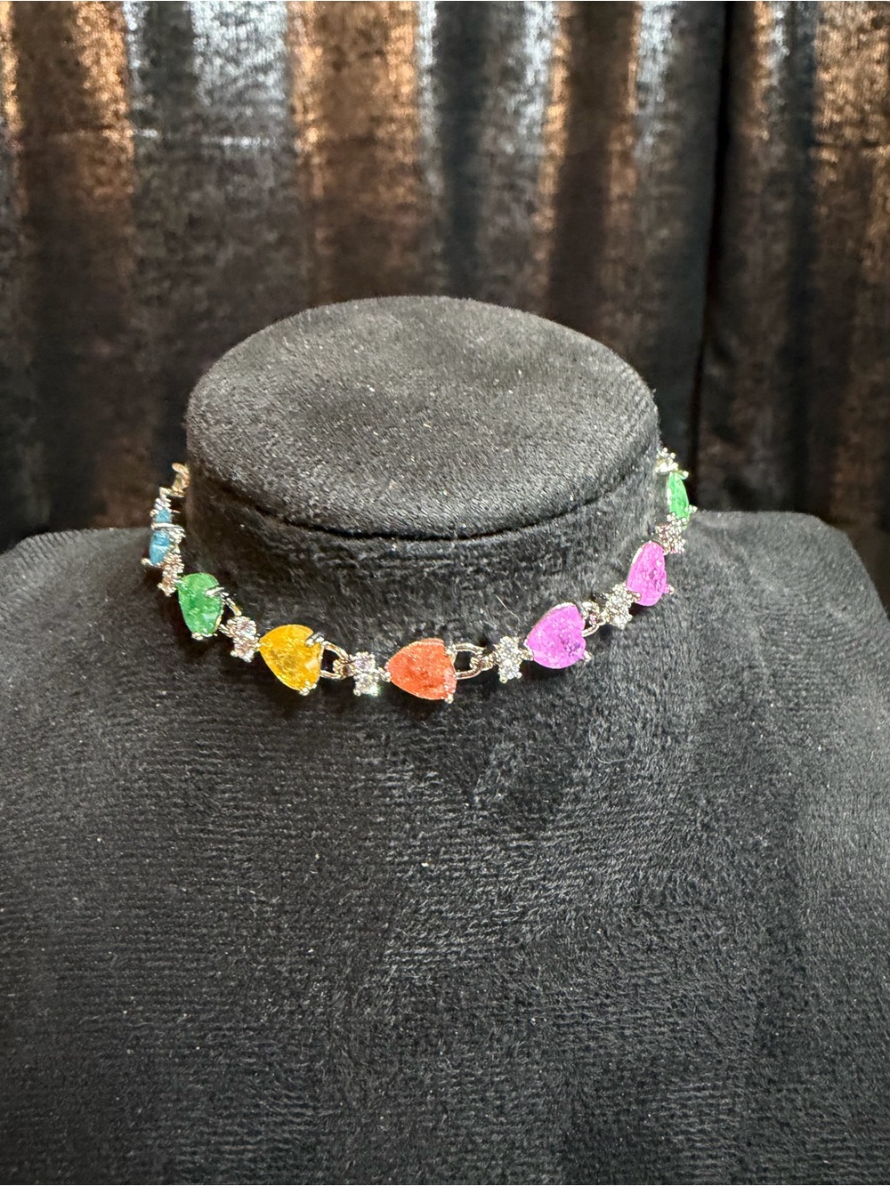 Multicolor Heart Stone Bracelet - Women's Jewelry